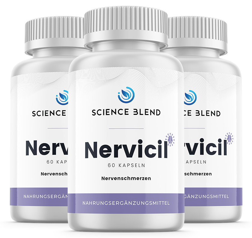 Nervicil Nahrungsergänzungsmittel — 3 Flaschen mit 60 Kapseln zur Unterstützung des Nervensystems von Science Blend